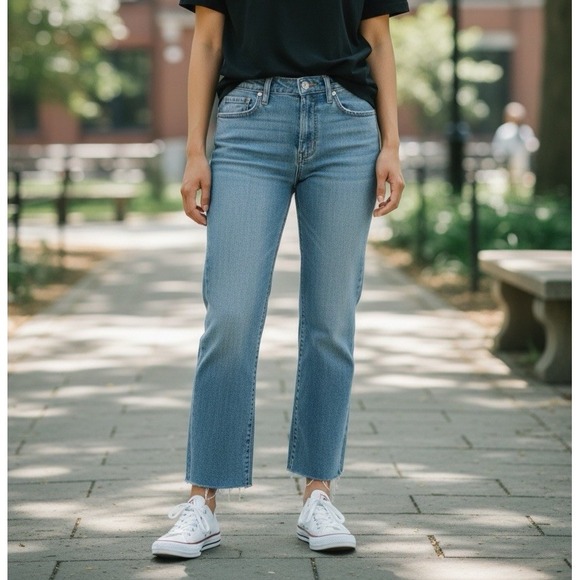 Madewell Denim - Madewell Jeans Womens Perfect Vintage Crop Jean Denim Distressed‎ 30 Actual 34"